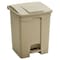 Safco Large Capacity Plastic Step-On Receptacle, 17 gal, Tan 9922TN - alternate 1